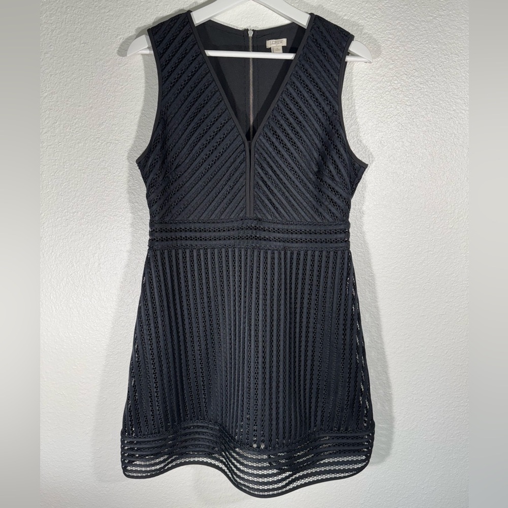 J.Crew Black Textured Mini Dress